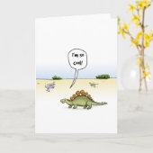 De koele Kaart van de Verjaardag Stegosaurus (Gele Bloem)