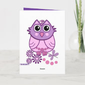 De koele kaart van de Verjaardag van de Uil van (Achterkant)