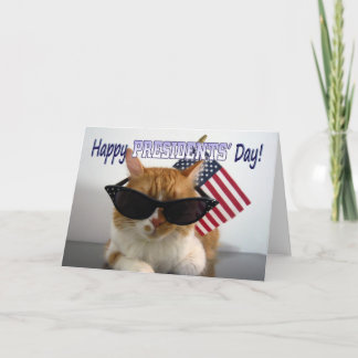 De Koele Kat van de Dag van gelukkige Presidenten Kaart