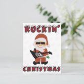 De Koele Kerstman van Kerstmis van Rockin Feestdagenkaart (Staand voorkant)