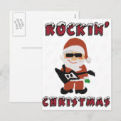 De Koele Kerstman van Kerstmis van Rockin Feestdagenkaart (Voorkant / Achterkant)