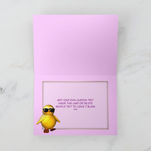 De koele Kuiken Gepersonaliseerde Kaarten van (Binnen)