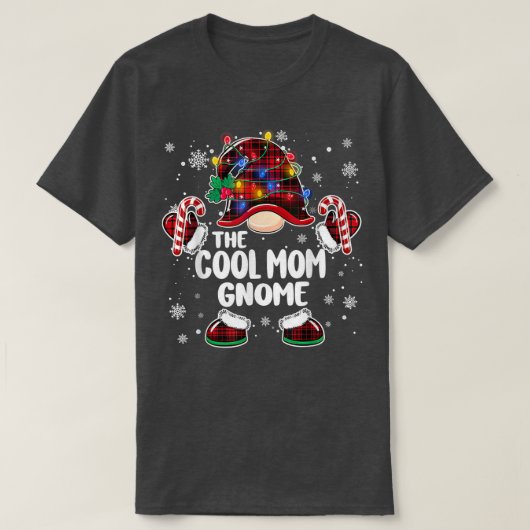 De koele mam Gnome Buffalo met kerstboom Li T-shirt (Design voorkant)