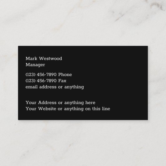 De koele Moderne Bouwdienst Visitekaartje (Achterkant)