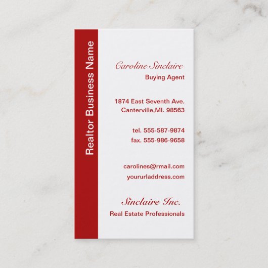 De koele Rode Visitekaartjes van de Makelaar in (Voorkant)