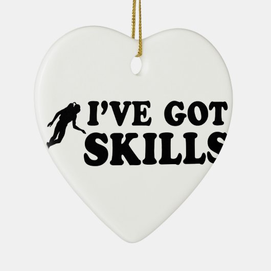 de koele scuba-uitrusting duikt design keramisch ornament (Rechts)