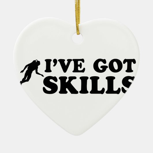 de koele scuba-uitrusting duikt design keramisch ornament (Voorkant)