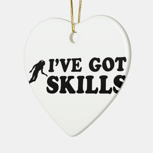 de koele scuba-uitrusting duikt design keramisch ornament (Links)