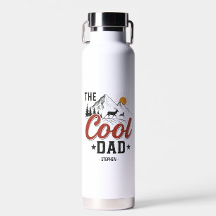 De koele vader - Rustic Mountain and Deer Design Waterfles