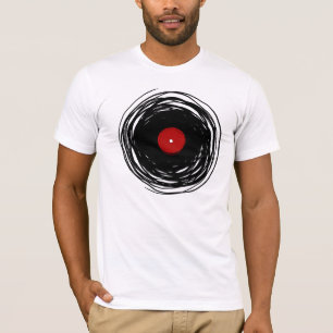 De koele Vinyl Vintage Retro T-shirt van het