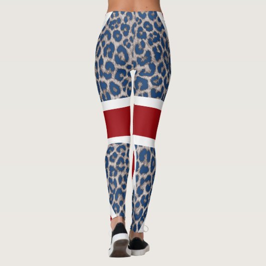 De koele Vlag van de Luipaard van Union Jack Leggings (Achterkant)