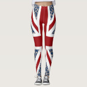 De koele Vlag van de Luipaard van Union Jack Leggings (Voorkant)
