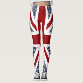 De koele Vlag van de Luipaard van Union Jack Leggings