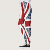 De koele Vlag van de Luipaard van Union Jack Leggings (Links)