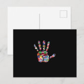 De koele Voorlichting van het Autisme van de Feestdagenkaart (Voorkant / Achterkant)