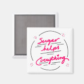 De koelkast Magnet Sugar helpt alles (Voorkant / Achterkant)