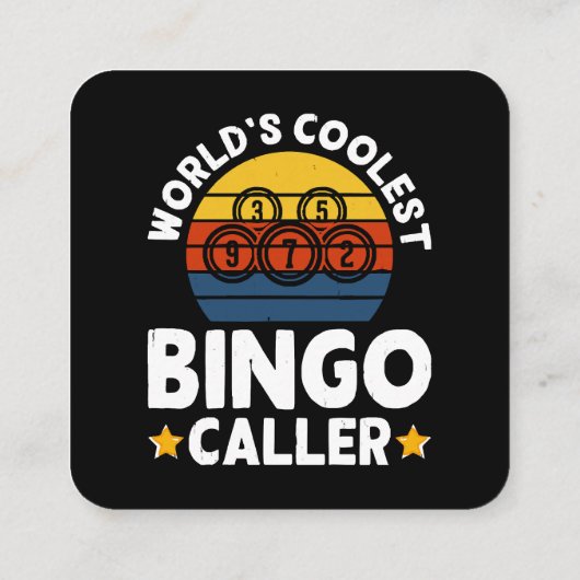 De koelste Bingo van de wereld Bezoeker Vierkante Visitekaartje (Achterkant)