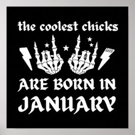 DE KOELSTE CHICKS WORDEN GEBOREN OP JANUARI POSTER