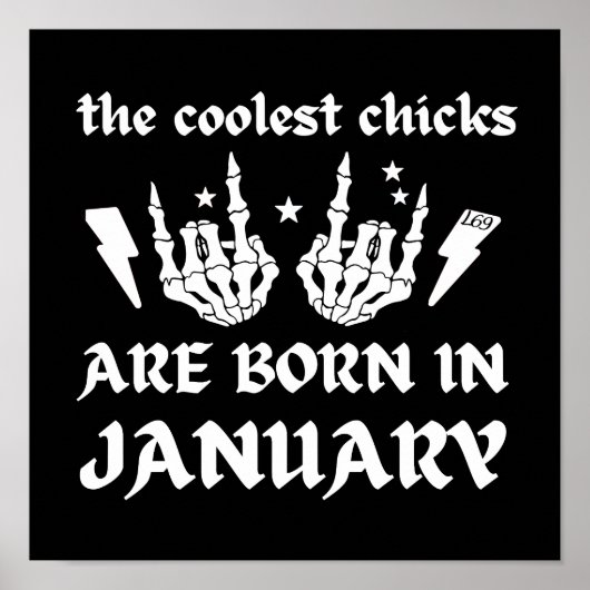 DE KOELSTE CHICKS WORDEN GEBOREN OP JANUARI POSTER (Voorkant)