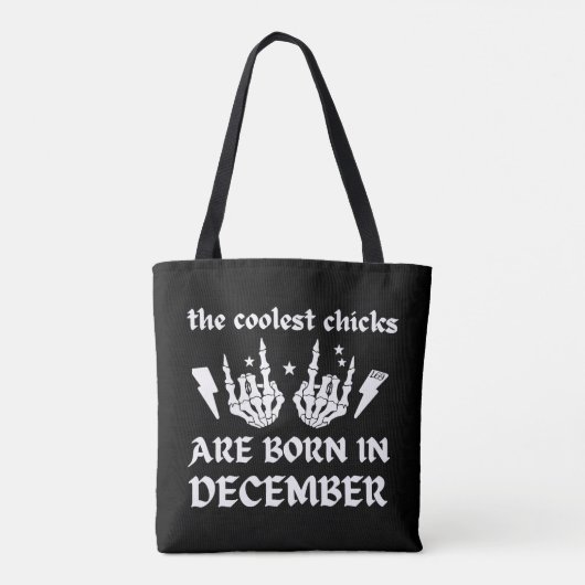 DE KOELSTE CHICKS WORDEN IN DECEMBER GENOMEN TOTE BAG (Achterkant)