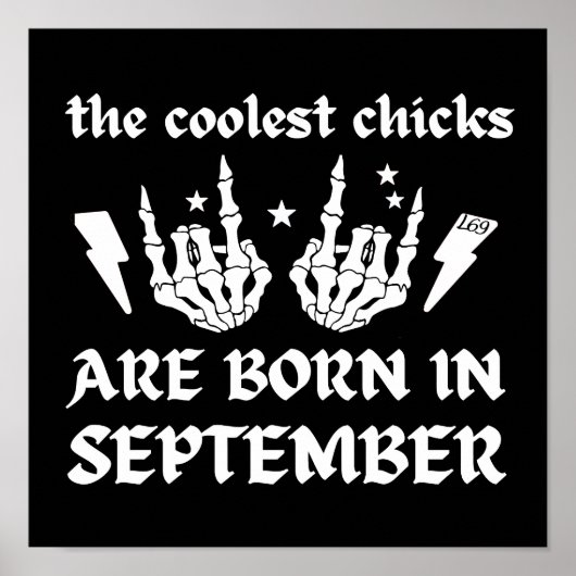 DE KOELSTE CHICKS ZIJN GEBOREN OP DE verjaardag VA Poster (Voorkant)
