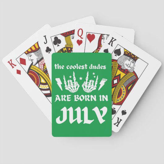 DE KOELSTE DRUIDEN WORDEN GEBOREN IN JULI POKERKAARTEN (Achterkant)