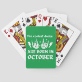 DE KOELSTE DUIDEN ZIJN GEBOREN OP OKTOBER - verjaa Pokerkaarten (Achterkant)
