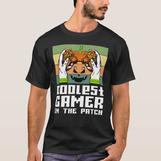 De koelste gamer in de pleister van de halloween G T-shirt (Voorkant)