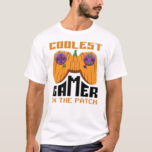 De koelste gamer in de pleister van de halloween G T-shirt (Voorkant)