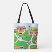 De koelste illustratie van het campuscollege tote bag (Achterkant)