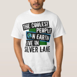 De koelste mensen op aarde leven in het zilver mee t-shirt