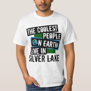 De koelste mensen op aarde leven in het zilver mee t-shirt