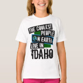 De koelste mensen op aarde leven in Idaho T-shirt (Voorkant)