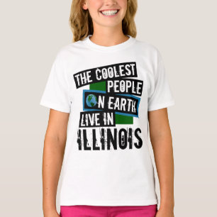 De koelste mensen op aarde leven in Illinois T-shirt