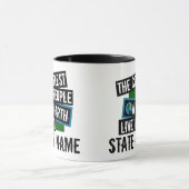 De koelste mensen op aarde leven in jouw staat mok (Midden)