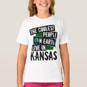 De koelste mensen op aarde leven in Kansas T-shirt (Voorkant)
