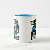 De koelste mensen op aarde leven in Livermore Tweekleurige Koffiemok (Center)