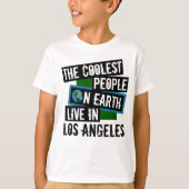 De koelste mensen op aarde leven in Los Angeles T-shirt (Voorkant)