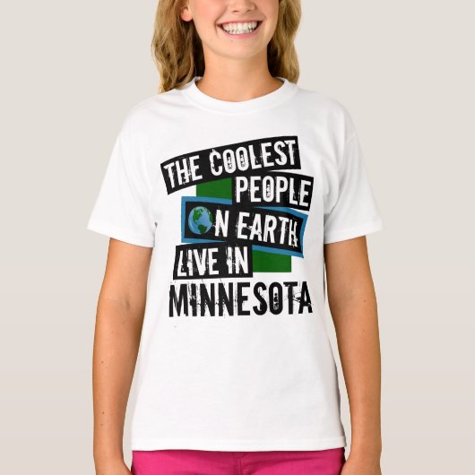 De koelste mensen op aarde leven in Minnesota T-shirt (Voorkant)