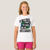 De koelste mensen op aarde leven in Missouri T-shirt (Voorkant volledig)