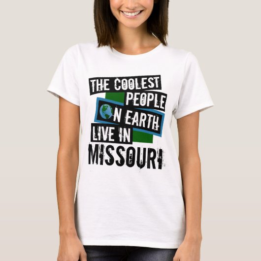 De koelste mensen op aarde leven in Missouri T-shirt (Voorkant)