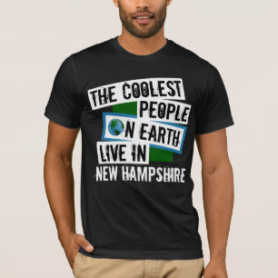 De koelste mensen op aarde leven in New Hampshire T-shirt