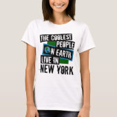 De koelste mensen op aarde leven in New York T-shirt (Voorkant)
