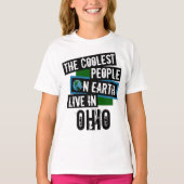 De koelste mensen op aarde leven in Ohio T-shirt (Voorkant)