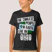 De koelste mensen op aarde leven in Ohio T-shirt (Voorkant)