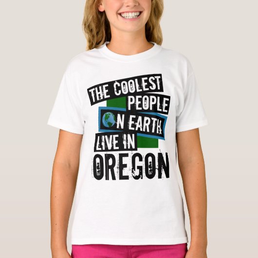 De koelste mensen op aarde leven in Oregon T-shirt (Voorkant)