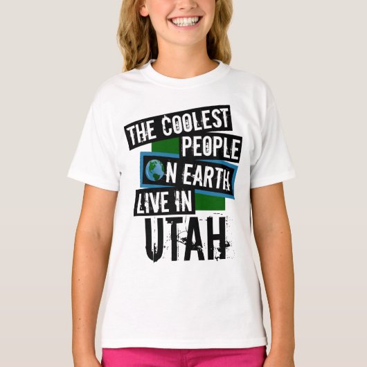 De koelste mensen op aarde leven in Utah T-shirt (Voorkant)