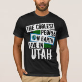 De koelste mensen op aarde leven in Utah T-shirt (Voorkant)