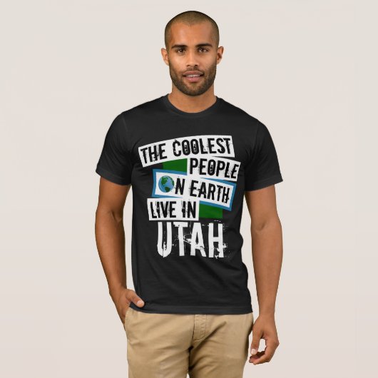 De koelste mensen op aarde leven in Utah T-shirt (Voorkant volledig)