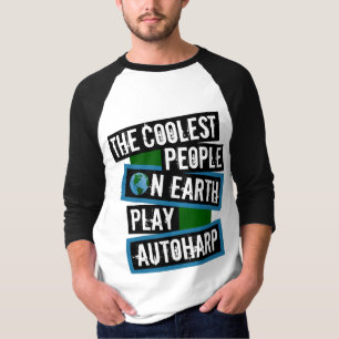 De Koelste Mensen op Aarde Spelen Autoharp T-shirt
